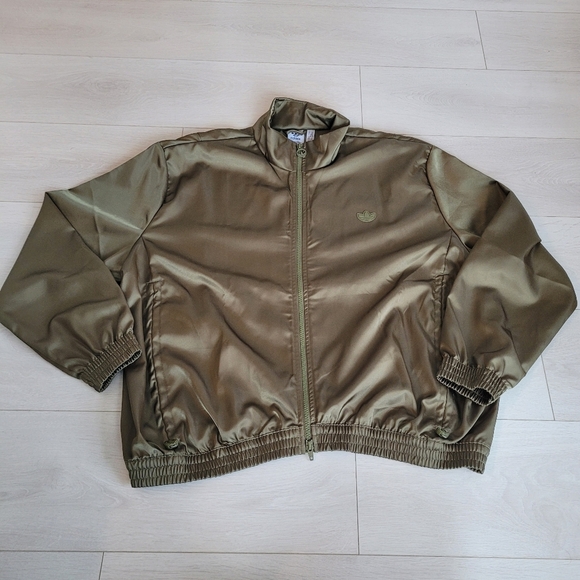 Adidas Satin Zip Track Jacket High Colar - Like New - Picture 7 of 12
